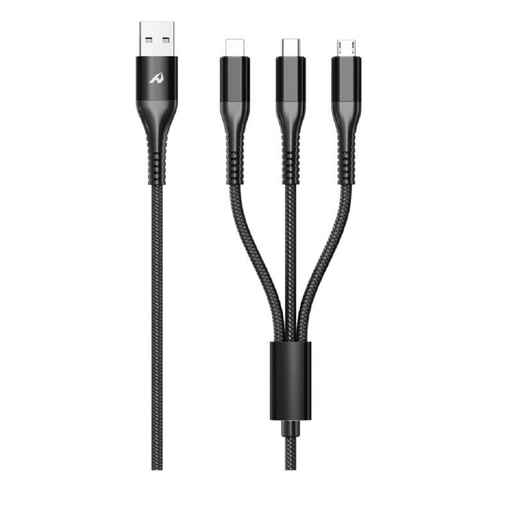 Зарядный кабель для телефонов Digitalome YCB-12 3 в 1 USB-C, Lightning,  micro USB - omvi.store